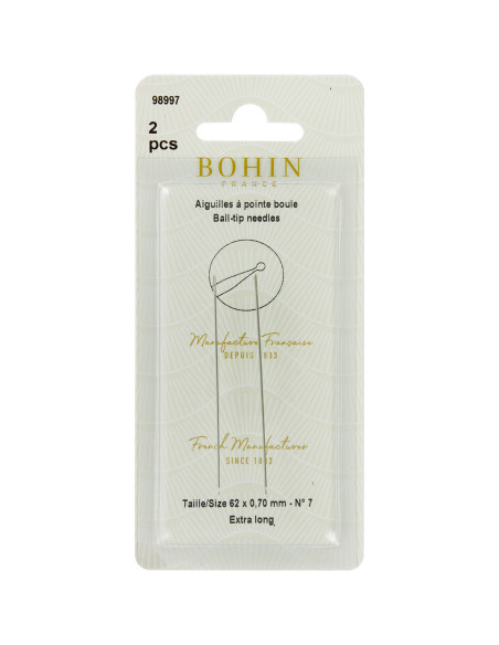 Agujas para coser y bordar con punta de bola mágica Bohin