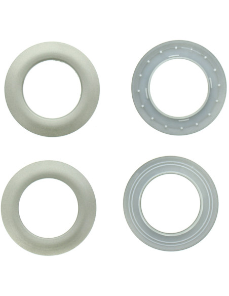 Lote de 8 ojales para cortinas Ø44 mm - Satinados - Plata clara