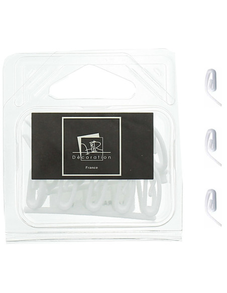 Caja de 20 grapas caracol de plástico