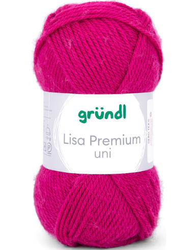 Fil à tricoter Lisa Premium uni Gründl