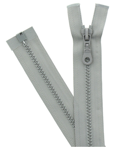 Cremallera separable sintética - Gris claro