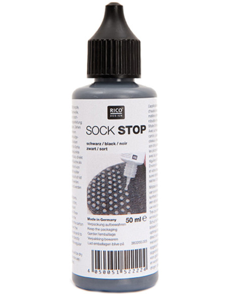 Frasco de látex antideslizante para calcetines - Negro