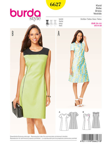 Patrón de vestido - Burda 6627