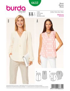 Patrón de blusa - Burda 6632