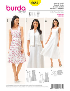 Patrón de vestido y chaqueta - Burda 6687