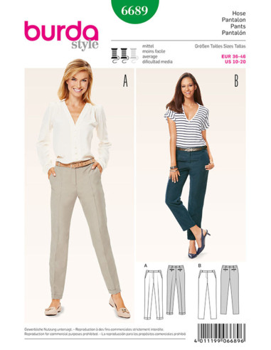 Patrón de pantalón - Burda 6689