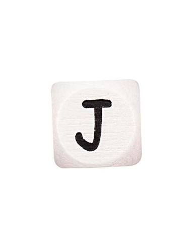Perla letra alfabeto cubo de madera blanca