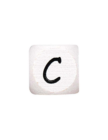 Perla letra alfabeto cubo de madera blanca