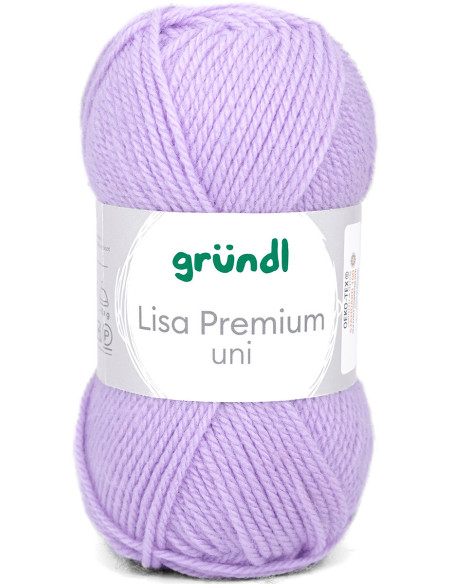 Fil à tricoter Lisa Premium uni Gründl
