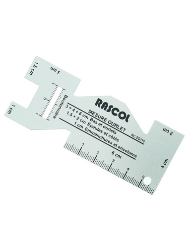 Medida de dobladillo en aluminio Rascol