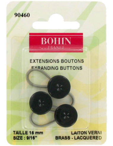 Juego de 3 botones de extensión - Negro