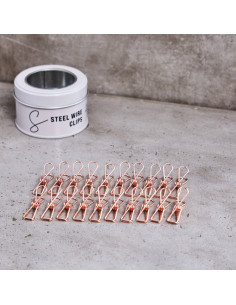 Caja de pinzas de metal - Oro rosa 2