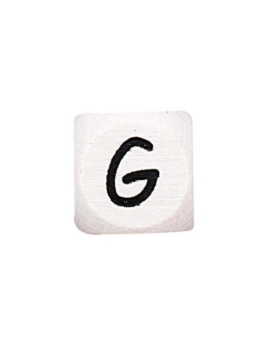 Perla letra alfabeto cubo de madera blanca