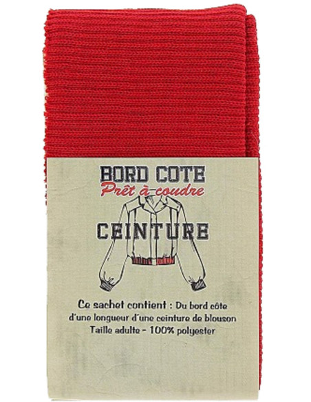 Bajo de chaqueta con ribete de punto - Rojo