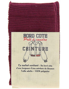 Bajo de chaqueta con ribete de punto - Burdeos