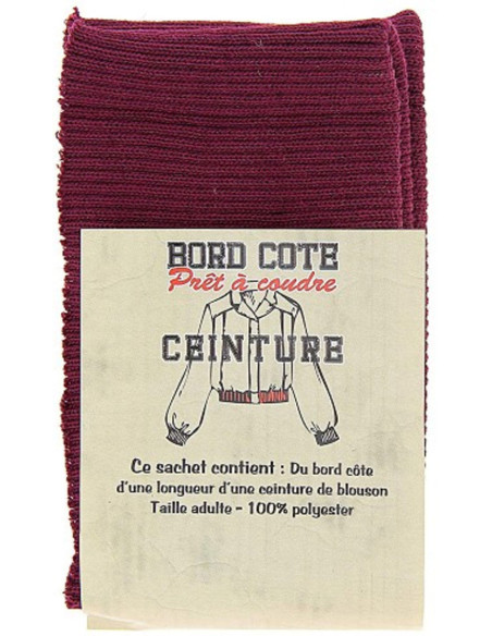 Bajo de chaqueta con ribete de punto - Burdeos