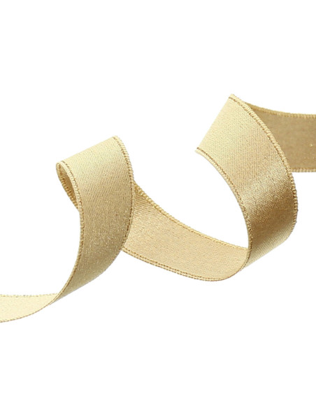 Cinta de satén lurex - Oro claro