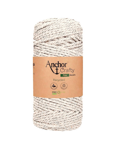 Algodón macramé reciclado Crafty Fine Metálico Anchor