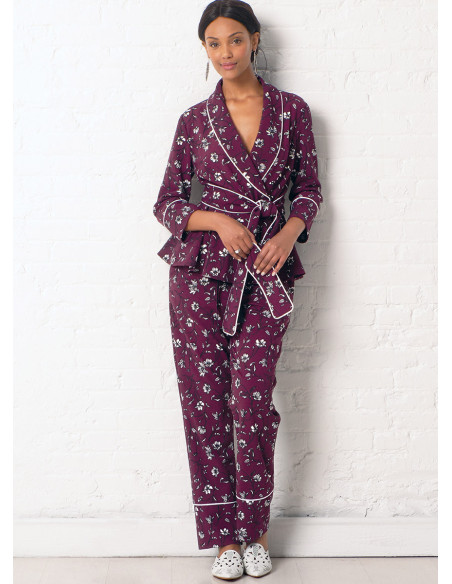Patrón de chaqueta, bata, pantalón y cinturón - McCall's 7875