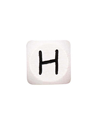 Perla letra alfabeto cubo de madera blanca