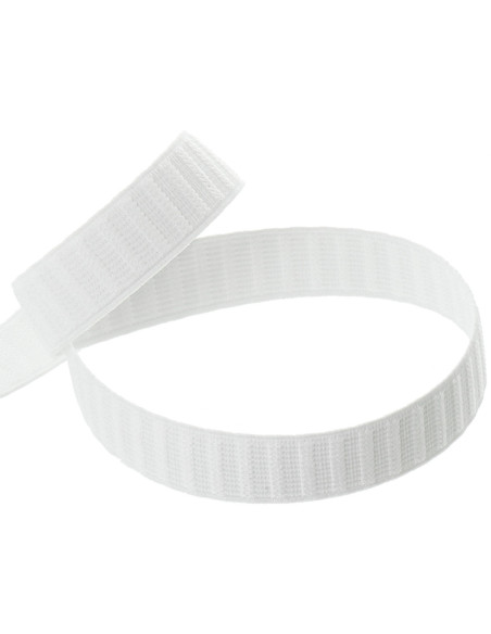 Cinturón elástico de grosgrain blanco