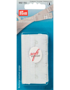 Extensor de sujetador - 75 mm - 4 ganchos - Blanco