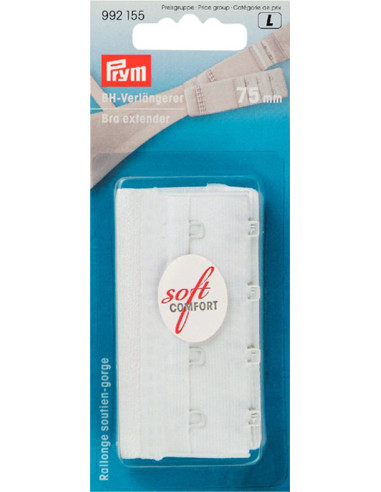 Extensor de sujetador - 75 mm - 4 ganchos - Blanco