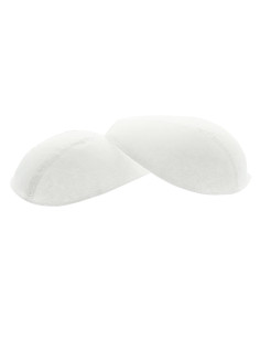 Par de hombreras de moda cubiertas blancas