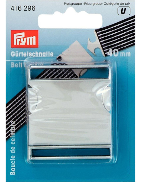 Hebilla de cinturón de metal 40 mm - Plata