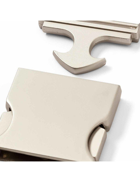 Hebilla de cinturón de metal 40 mm - Plata