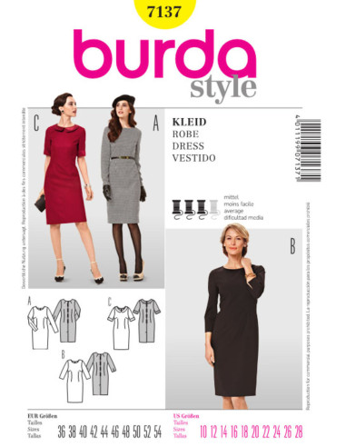 Patrón de vestido - Burda 7137