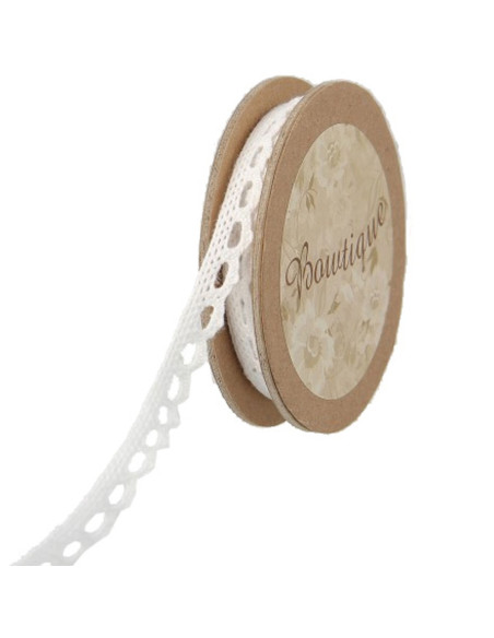 Encaje blanco - 8 mm x 5 metros