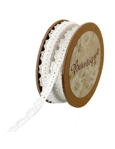 Encaje blanco - 10 mm x 5 metros