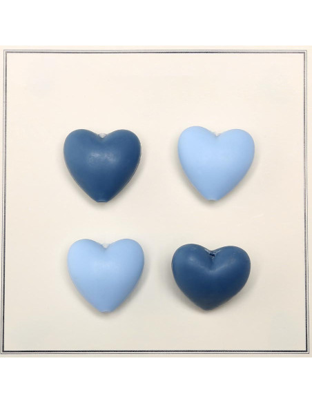 Cuentas de silicona en forma de corazón para sonajeros, sujetadores de chupetes para bebé.