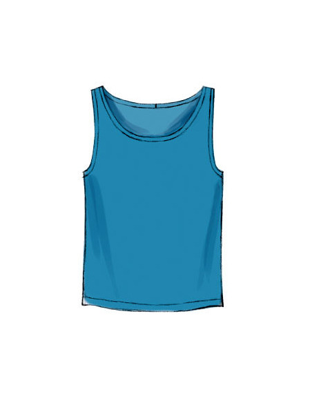 Patrón de camisetas sin mangas, camisetas y pantalones cortos - McCall's 6973