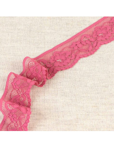 Encaje elástico floral - Lila