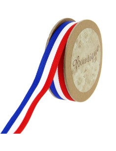 Cinta de grosgrain tricolor - 15 mm x 5 m