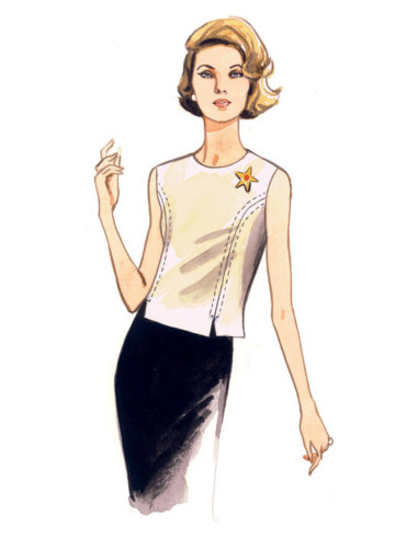 Patrón de blusa - Vogue 9187