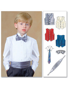 Patrón de chalecos, cinturón, pajarita y corbata - McCall's 7223
