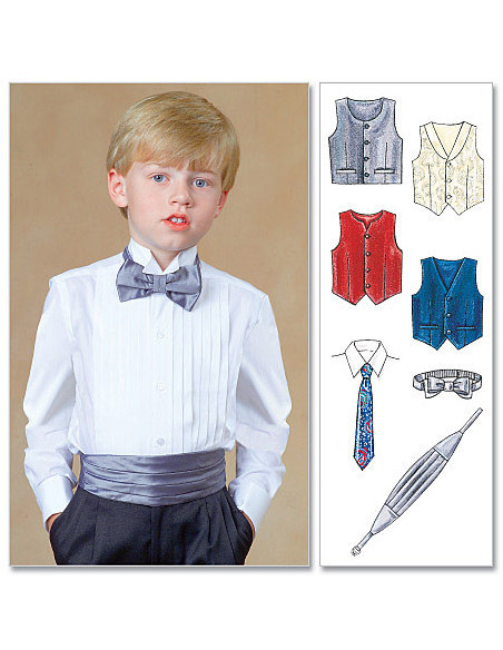 Patrón de chalecos, cinturón, pajarita y corbata - McCall's 7223