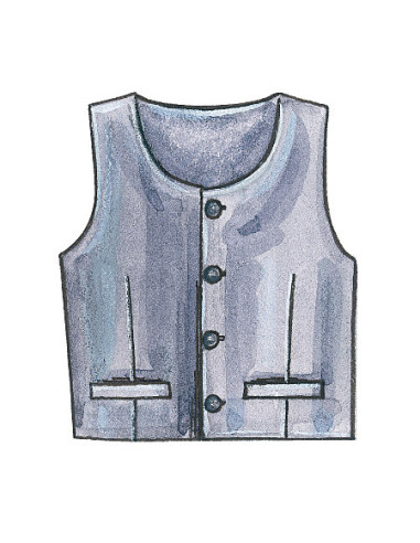 Patrón de chalecos, cinturón, pajarita y corbata - McCall's 7223