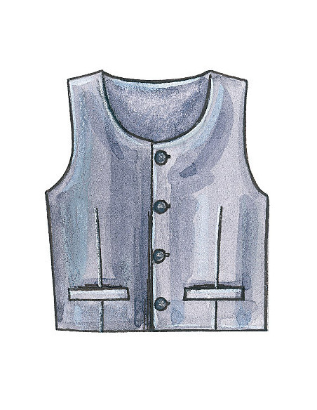 Patrón de chalecos, cinturón, pajarita y corbata - McCall's 7223