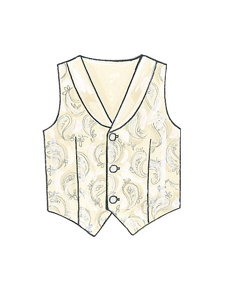 Patrón de chalecos, cinturón, pajarita y corbata - McCall's 7223