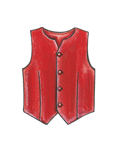 Patrón de chalecos, cinturón, pajarita y corbata - McCall's 7223