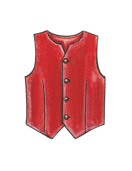 Patrón de chalecos, cinturón, pajarita y corbata - McCall's 7223