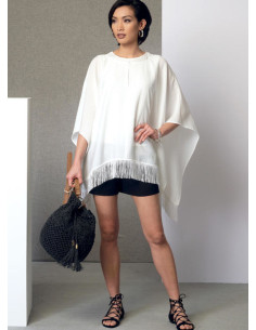 Patrón de poncho, top, short y pantalón - Vogue 9191 2