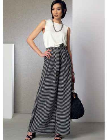Patrón de poncho, top, short y pantalón - Vogue 9191
