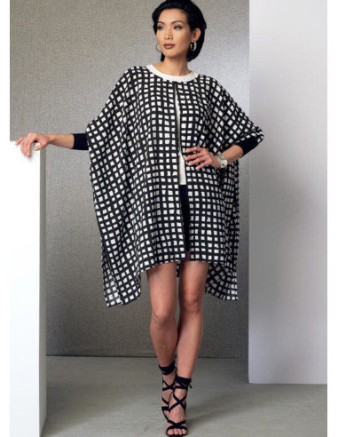 Patrón de poncho, top, short y pantalón - Vogue 9191