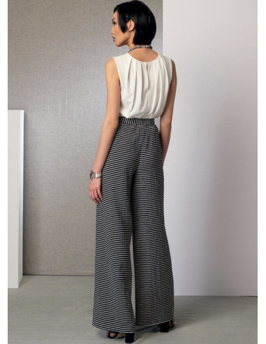 Patrón de poncho, top, short y pantalón - Vogue 9191