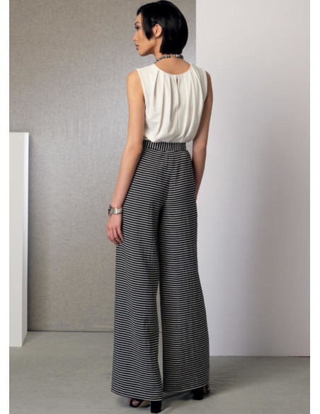 Patrón de poncho, top, short y pantalón - Vogue 9191